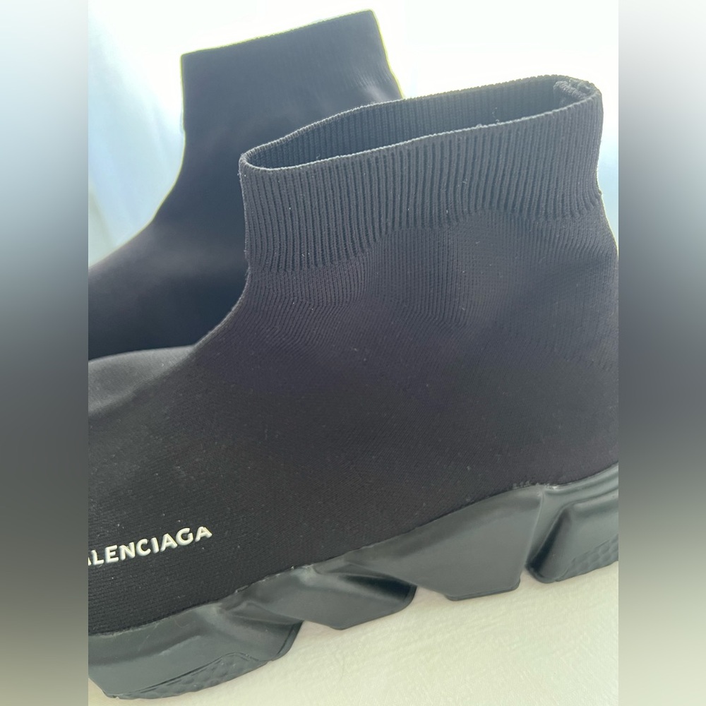 BALENCIAGA Speed Knit Sock Trainer Sneakers in Black Size 11 New - Picture 14 of 16